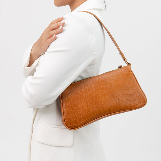 Brown Leather Shoulder Bag