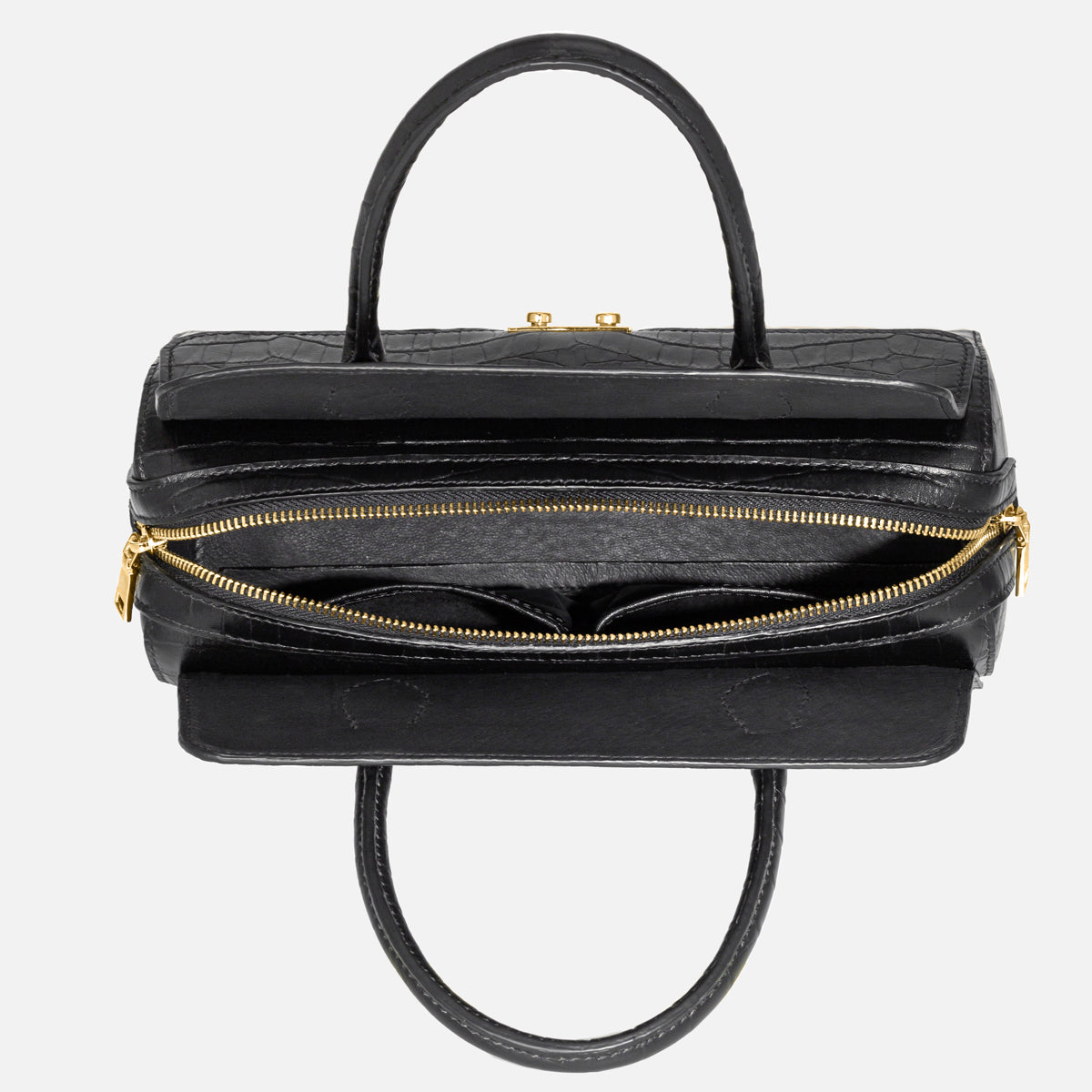 Bianca Top Handle Medium Bag - Black