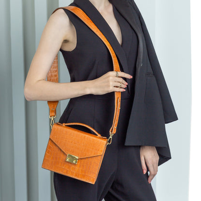 Top Handle Bag - Brown