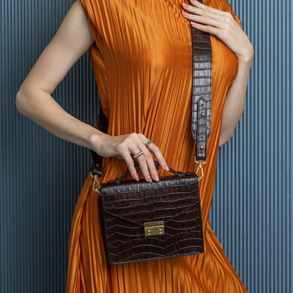 Top Handle Bag - Dark Brown