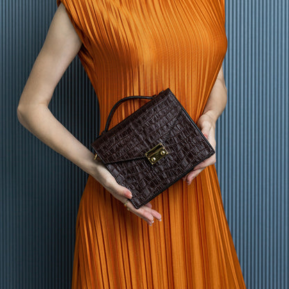 Top Handle Bag - Dark Brown