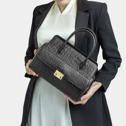 Bianca Top Handle Medium Bag - Black
