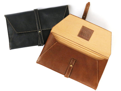 Small Leather Envelope Clutch