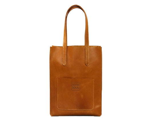 Woman Basic Laptop Bag - Saddle Brown