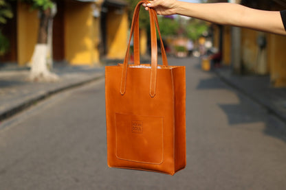 Woman Basic Laptop Bag - Saddle Brown