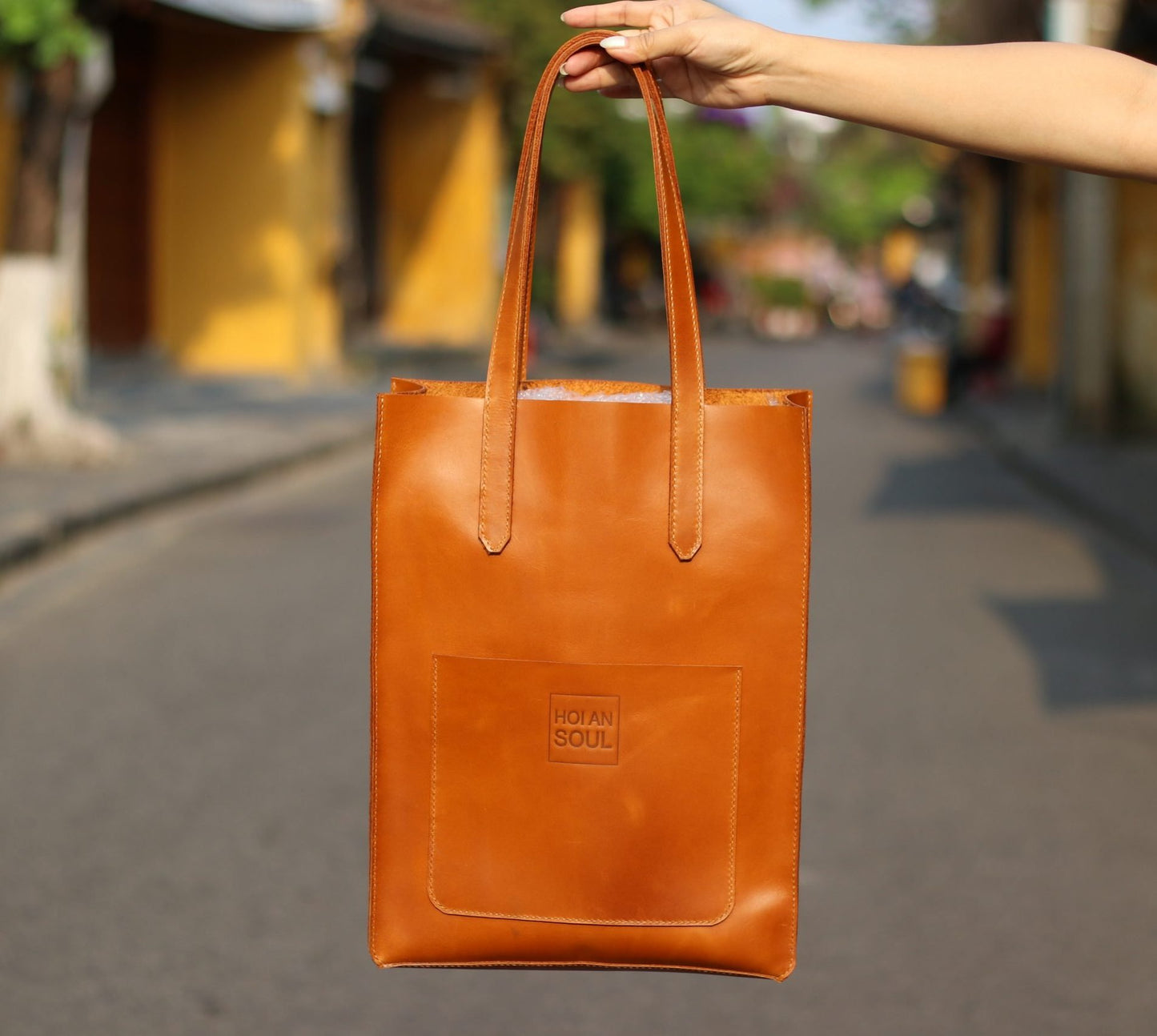 Woman Basic Laptop Bag - Saddle Brown