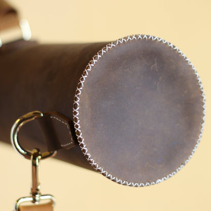 Leather Map Tube - Blueprint or Photography Carrying Case