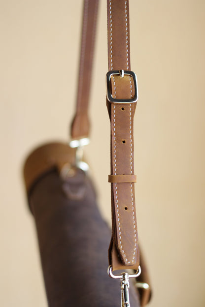 Leather Map Tube - Blueprint or Photography Carrying Case