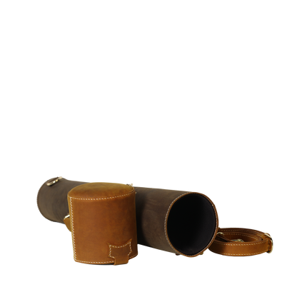 Leather Map Tube - Blueprint or Photography Carrying Case