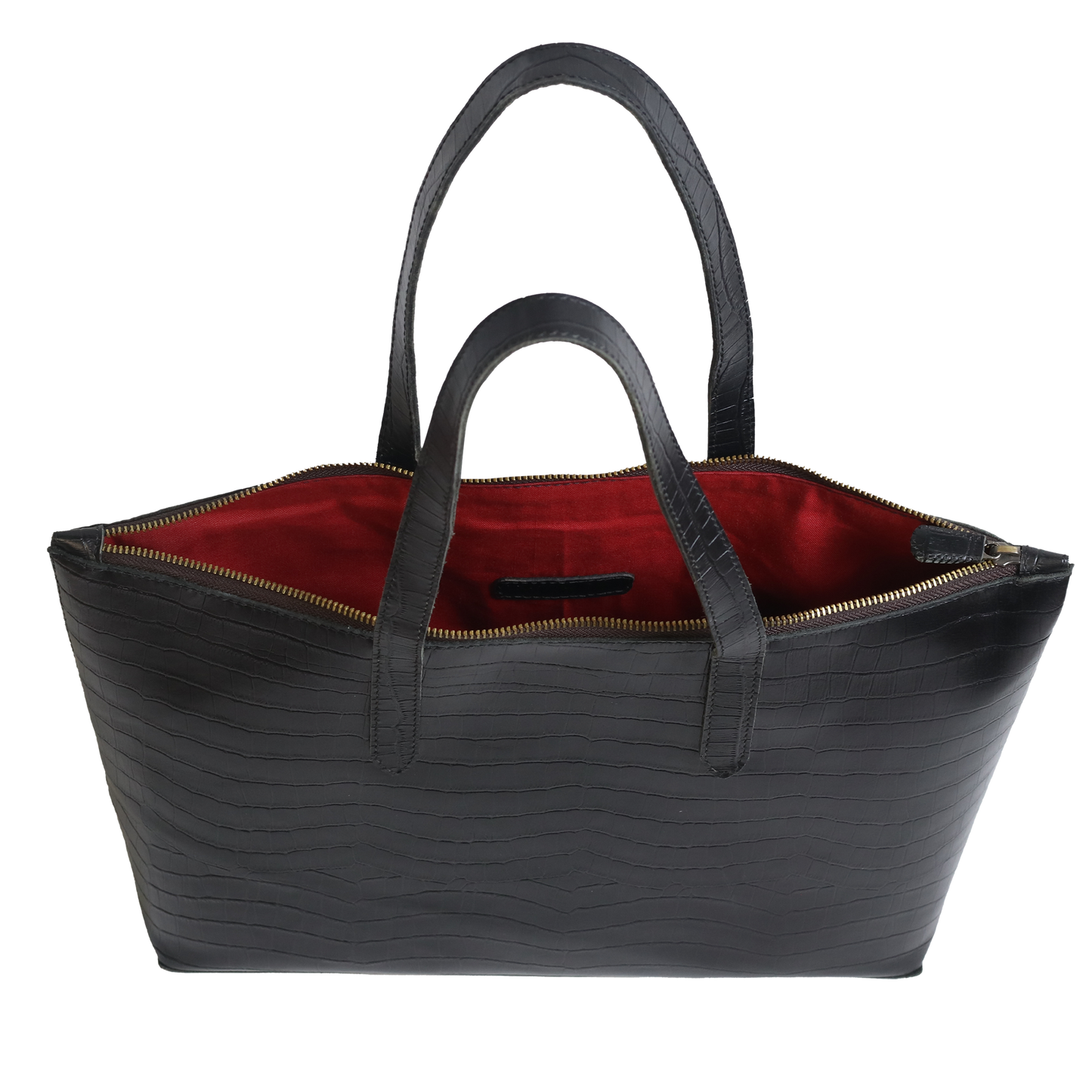 Leather Tote Bag - Black