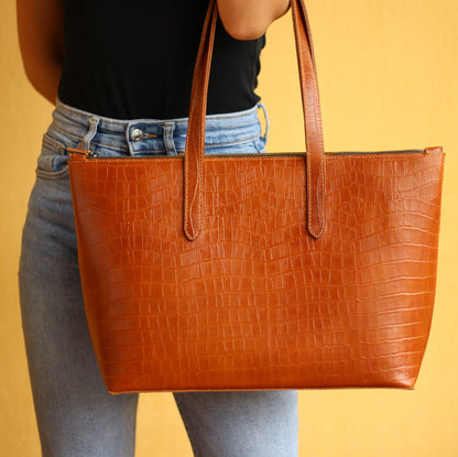 Medium Leather Tote Bag