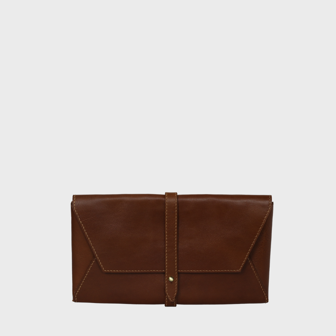 Small Leather Envelope Clutch